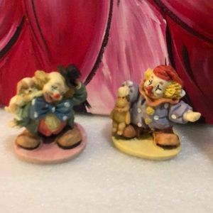 Vintage clown decor -set of two